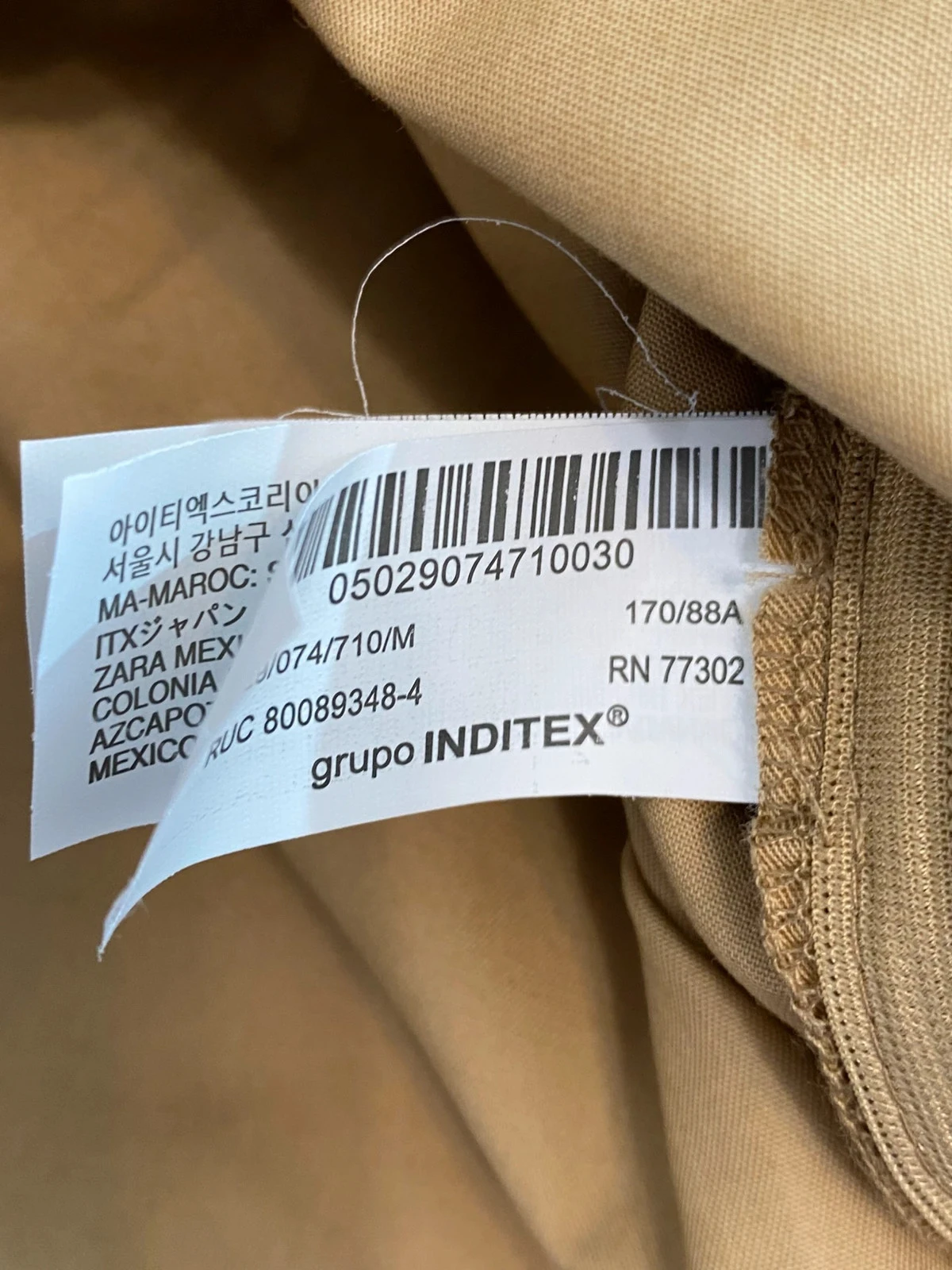 Robe Zara camel 100% coton taille M – photo 4